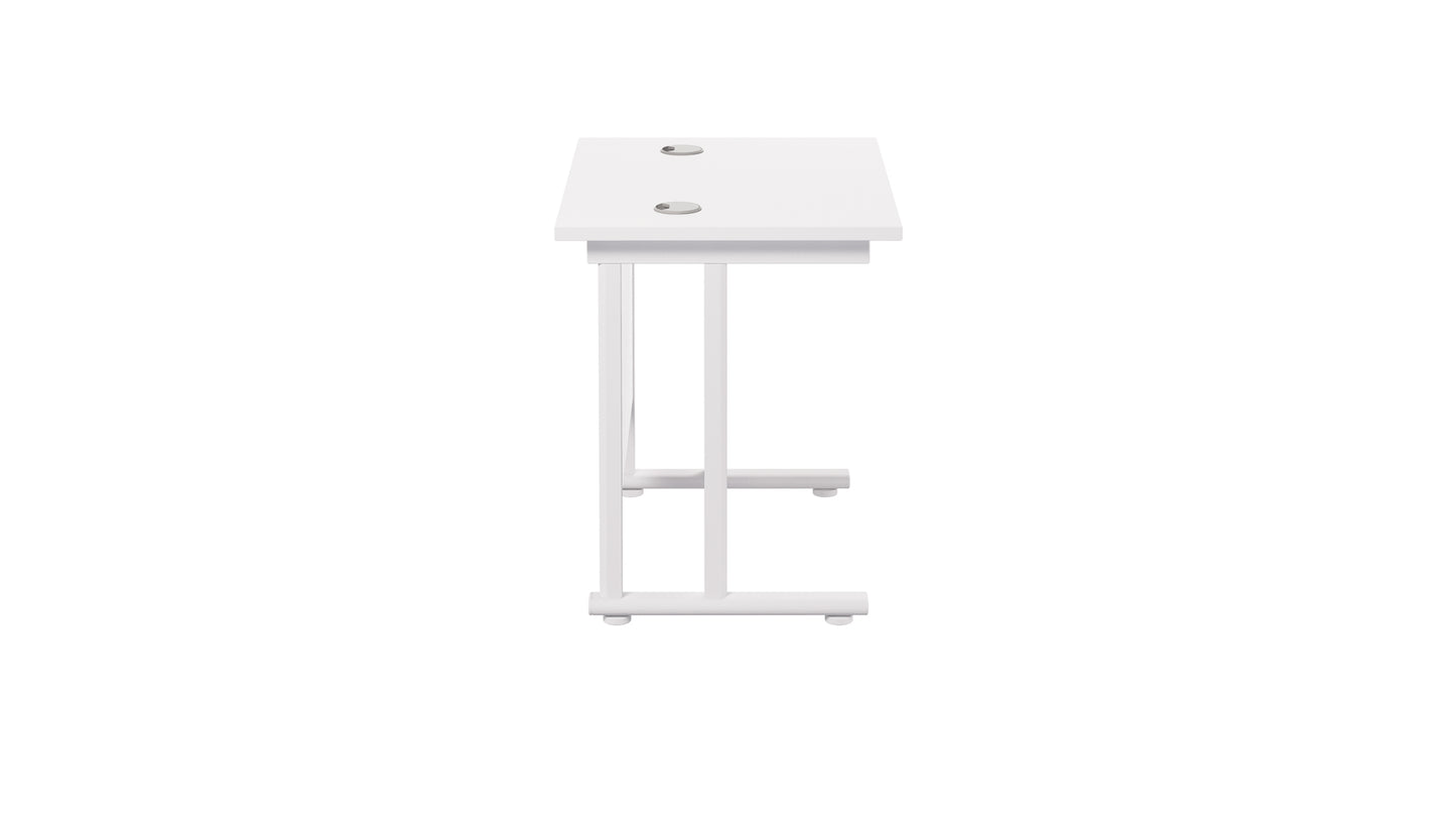 Twin Upright Rectangular Desk: 600mm Deep (FSC)