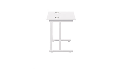 Twin Upright Rectangular Desk: 600mm Deep (FSC)