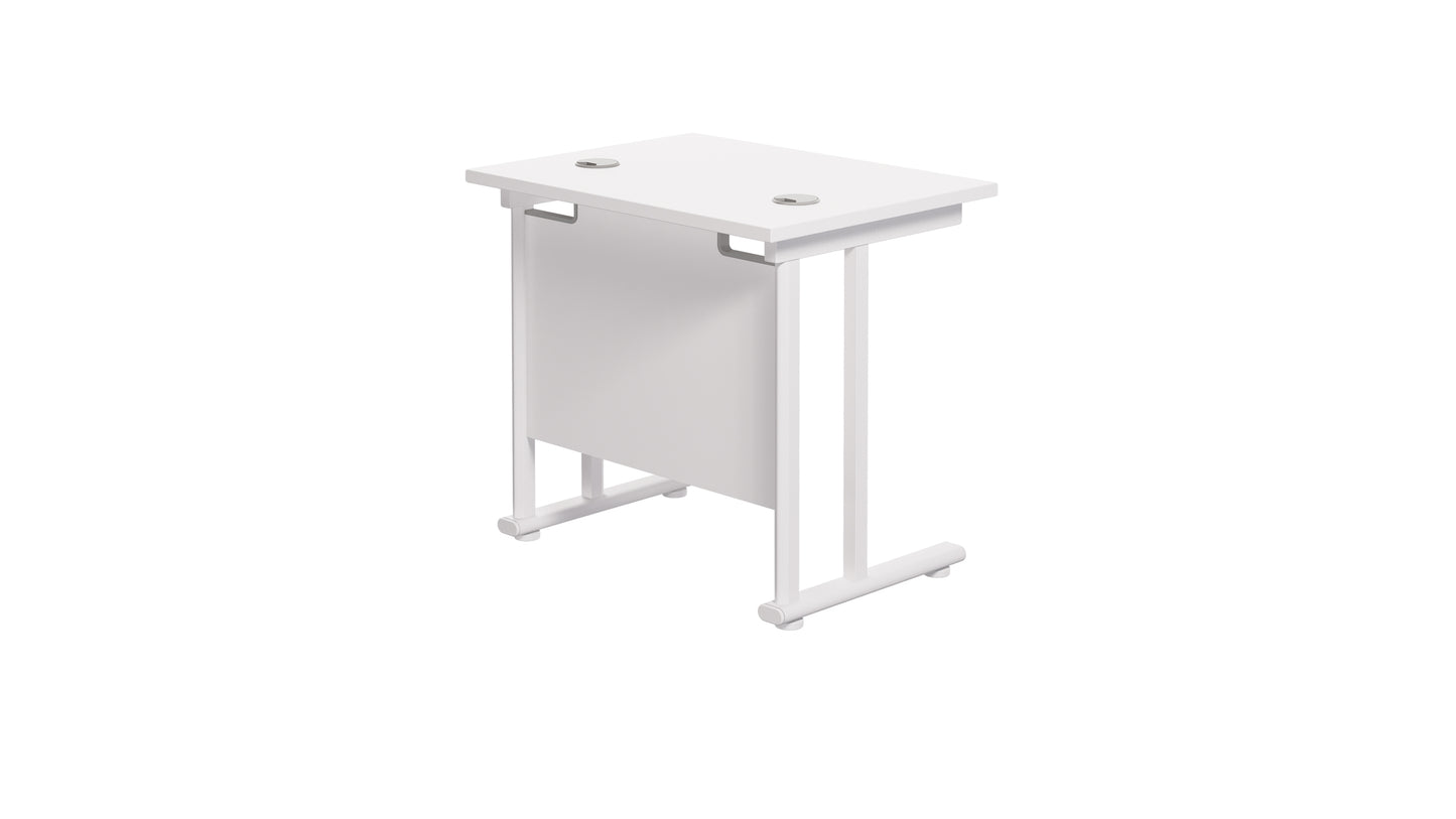 Twin Upright Rectangular Desk: 600mm Deep (FSC)