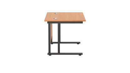 Twin Upright Rectangular Desk: 800mm Deep (FSC)