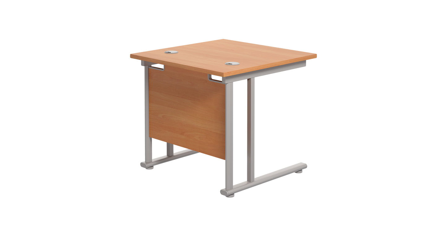 Twin Upright Rectangular Desk: 800mm Deep (FSC)