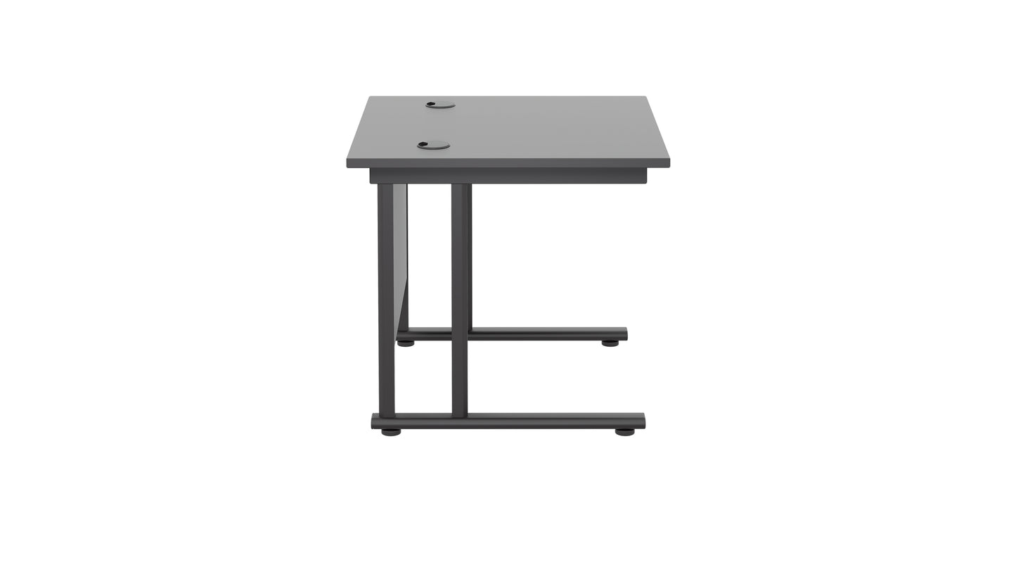 Twin Upright Rectangular Desk: 800mm Deep (FSC)
