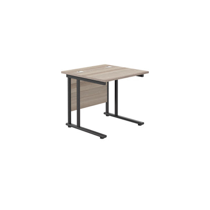 Aztec|Twin Upright|Rectangular|Desk|800x800|Grey Oak-Black