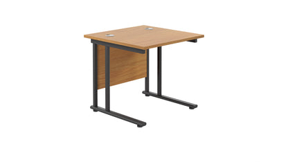 Aztec|Twin Upright|Rectangular|Desk|800x800|Nova Oak-Black