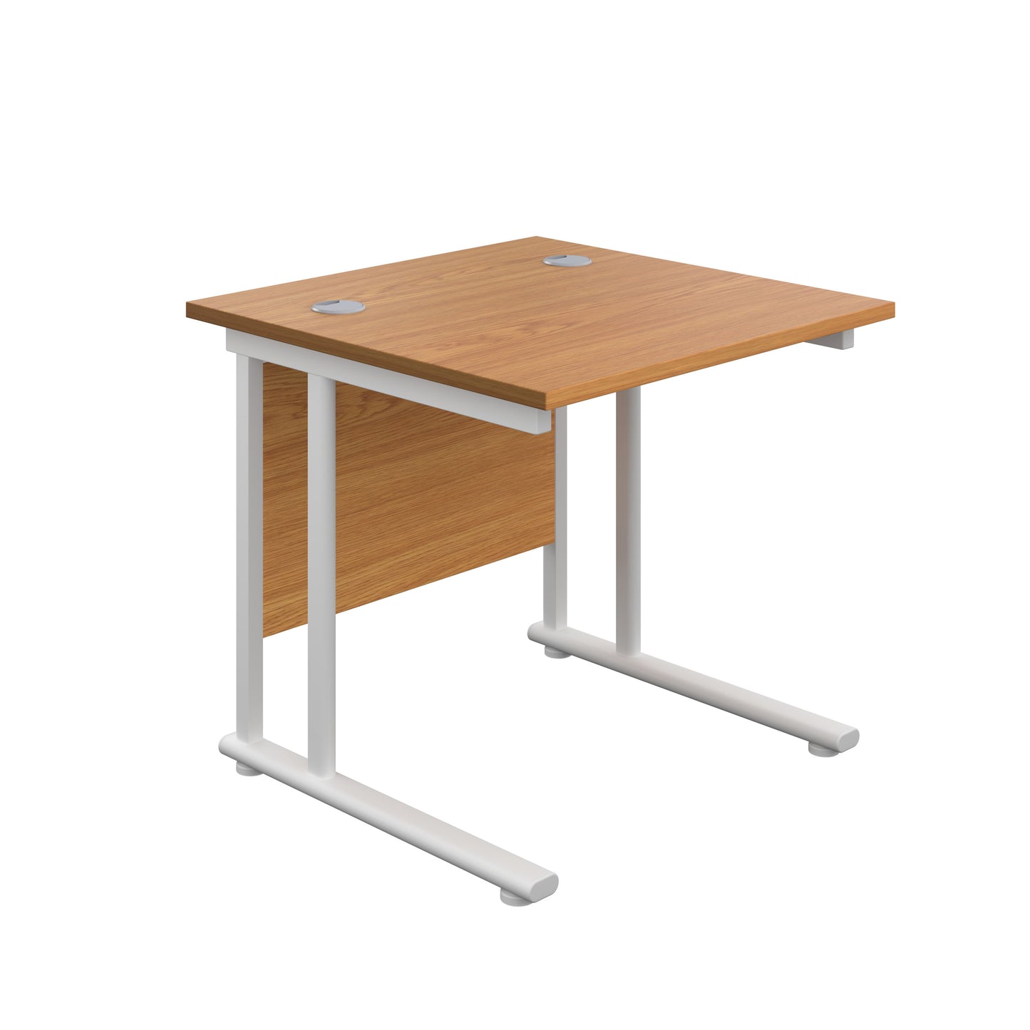 Aztec|Twin Upright|Rectangular|Desk|800x800|Nova Oak-White