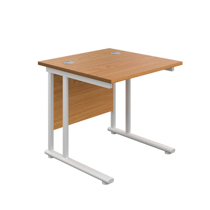 Aztec|Twin Upright|Rectangular|Desk|800x800|Nova Oak-White