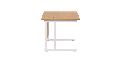 Twin Upright Rectangular Desk: 800mm Deep (FSC)