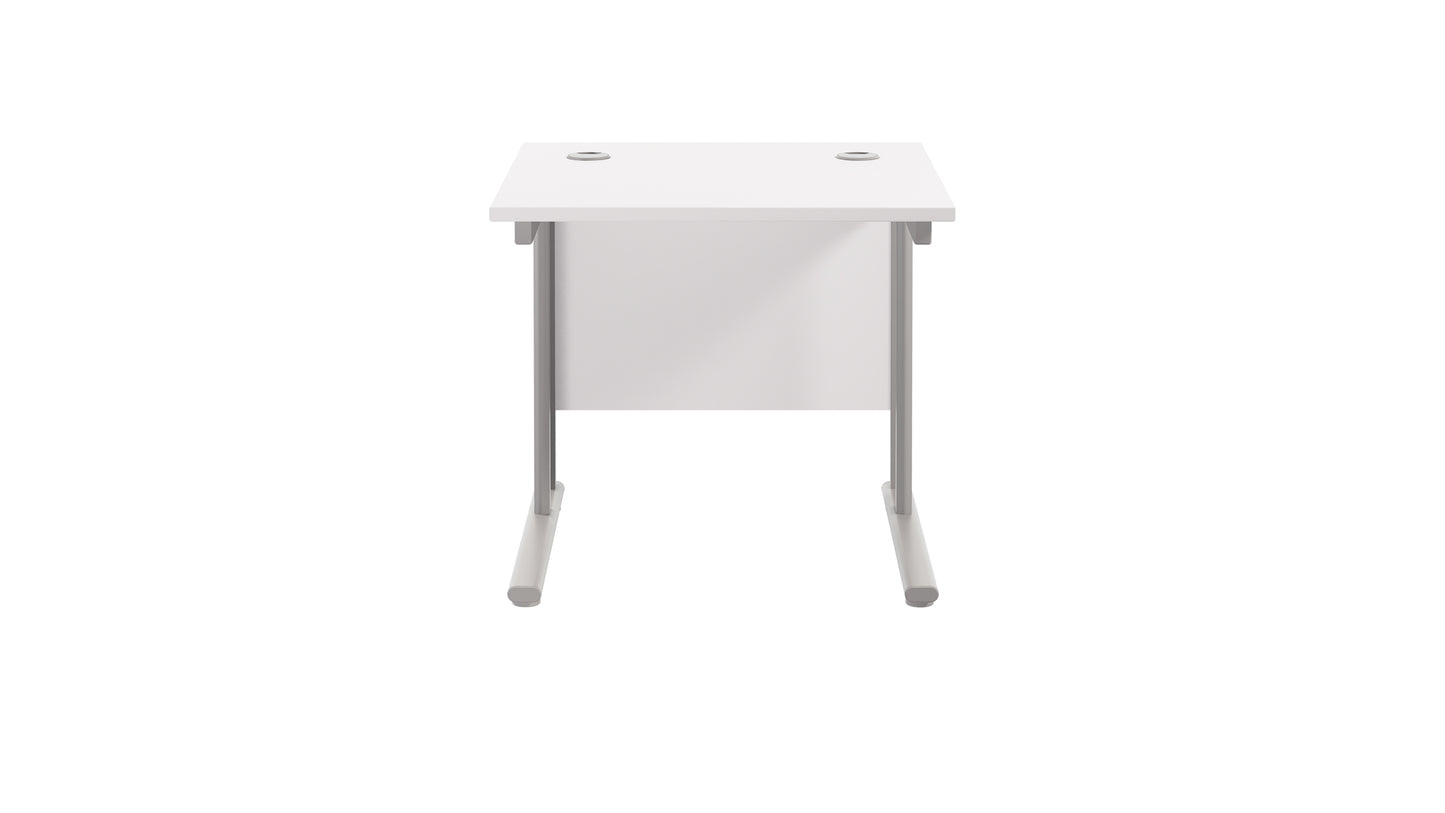 Twin Upright Rectangular Desk: 800mm Deep (FSC)