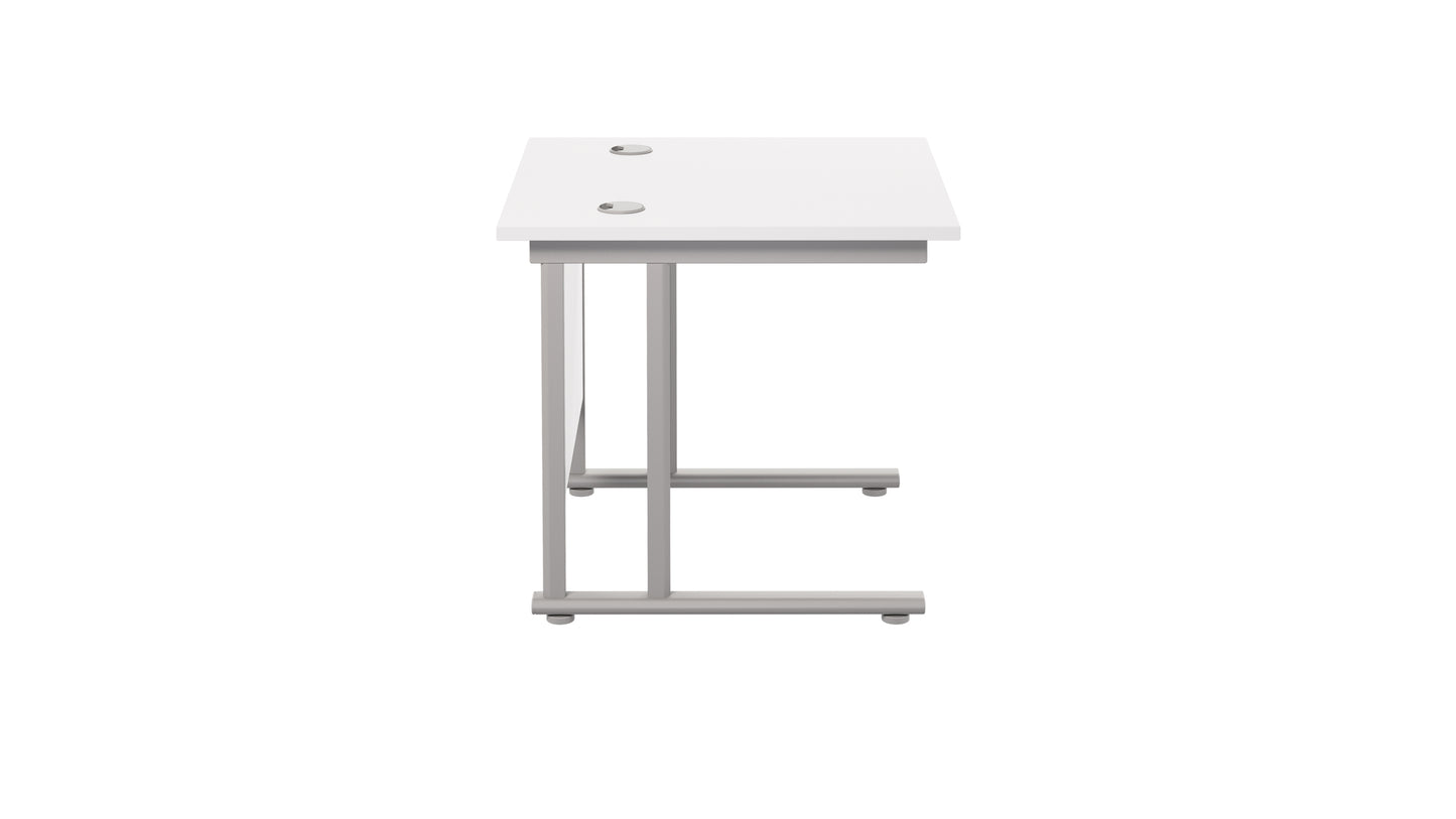 Twin Upright Rectangular Desk: 800mm Deep (FSC)