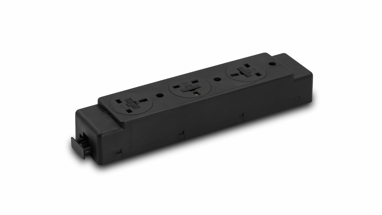 Underdesk Power Module with x3 UK Power|Black