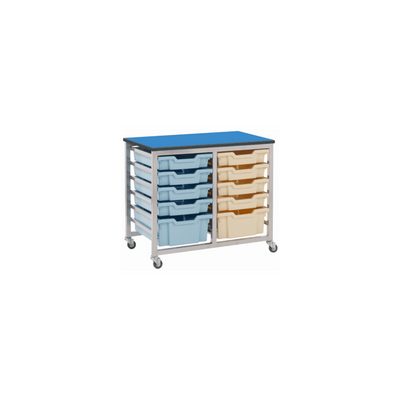 Metalliform Mobile 8000 Double 12 Tray Storage Unit