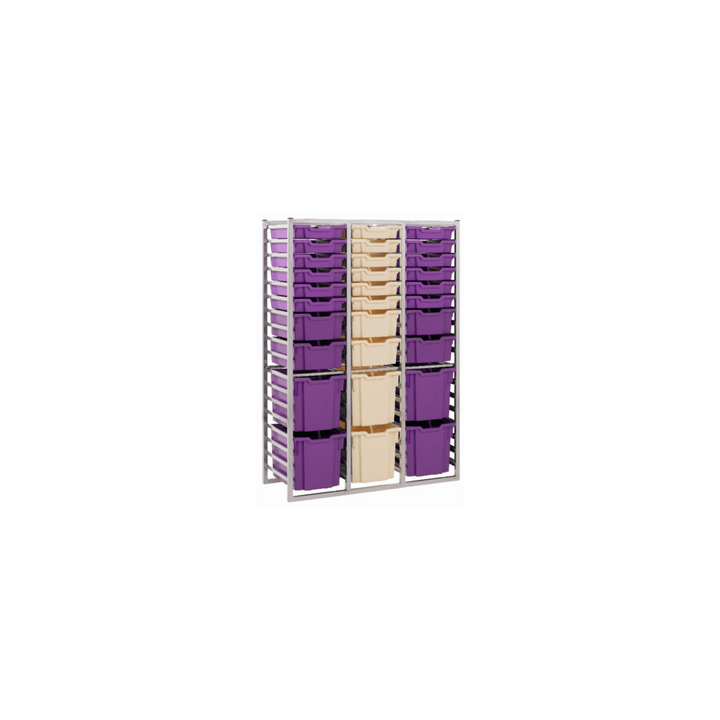 Metalliform Mobile 8000 Triple 54 Tray Static Storage Unit