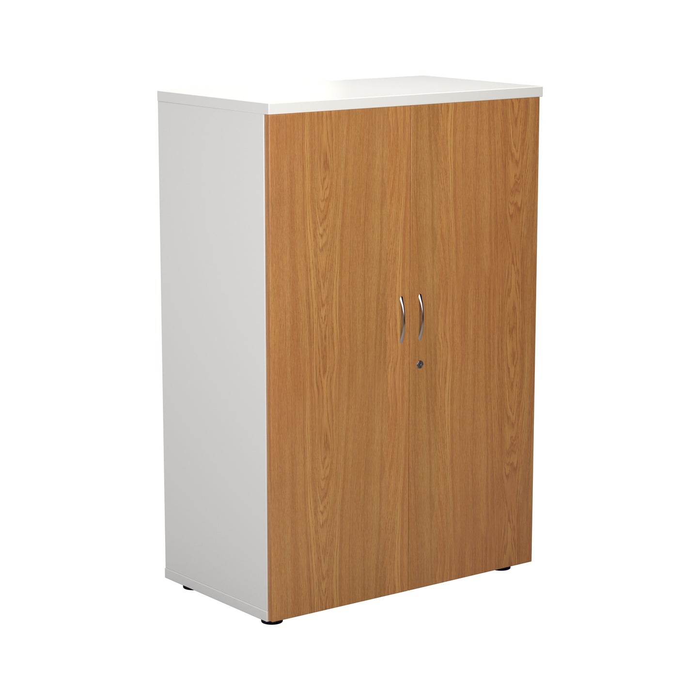 Aztec|3 Shelf|Wooden|Cupboard|1200|Nova Oak-White