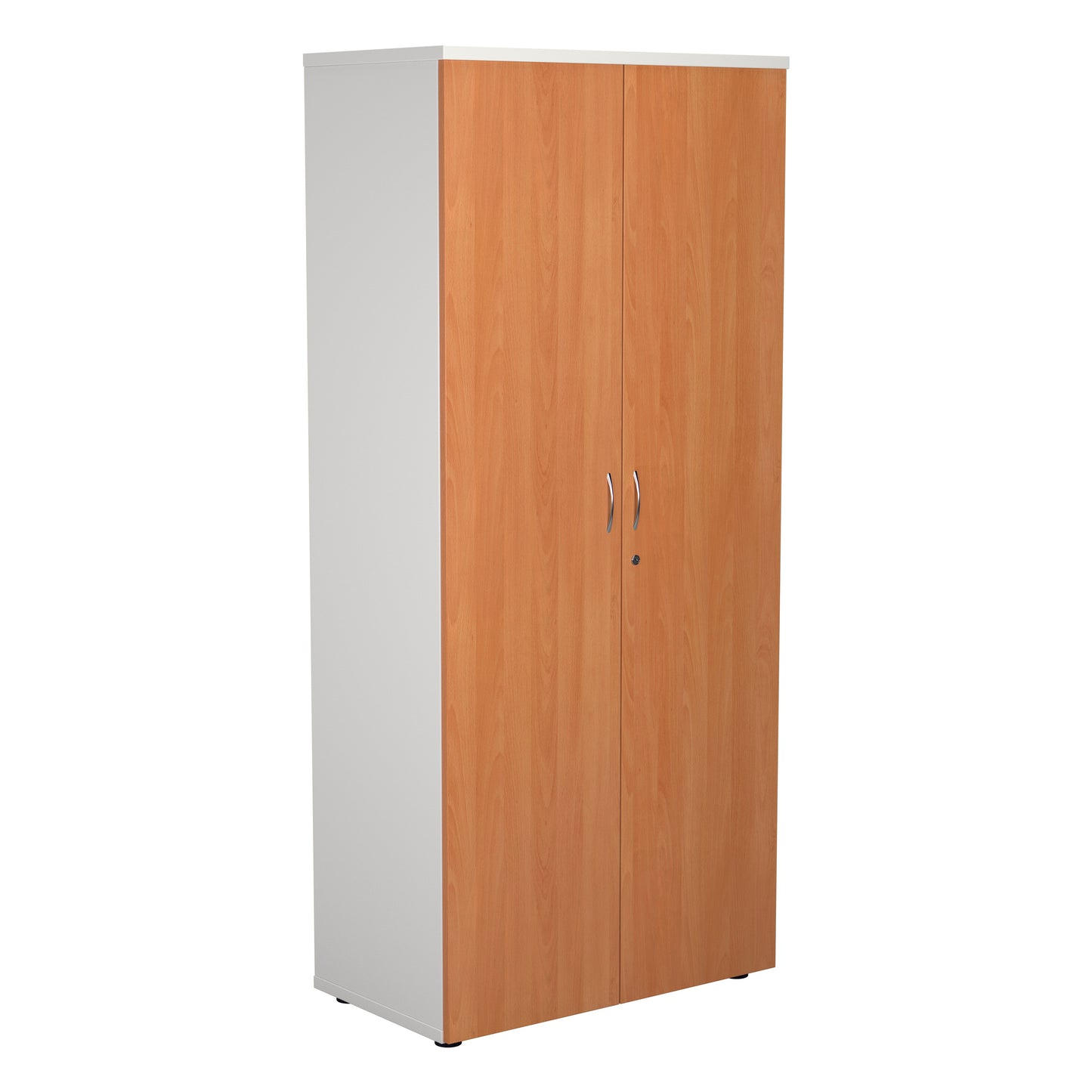 Aztec|4 Shelf|Wooden|Cupboard|1800|Beech-White