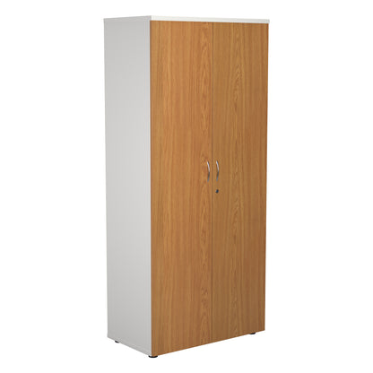 Aztec|4 Shelf|Wooden|Cupboard|1800|Nova Oak-White