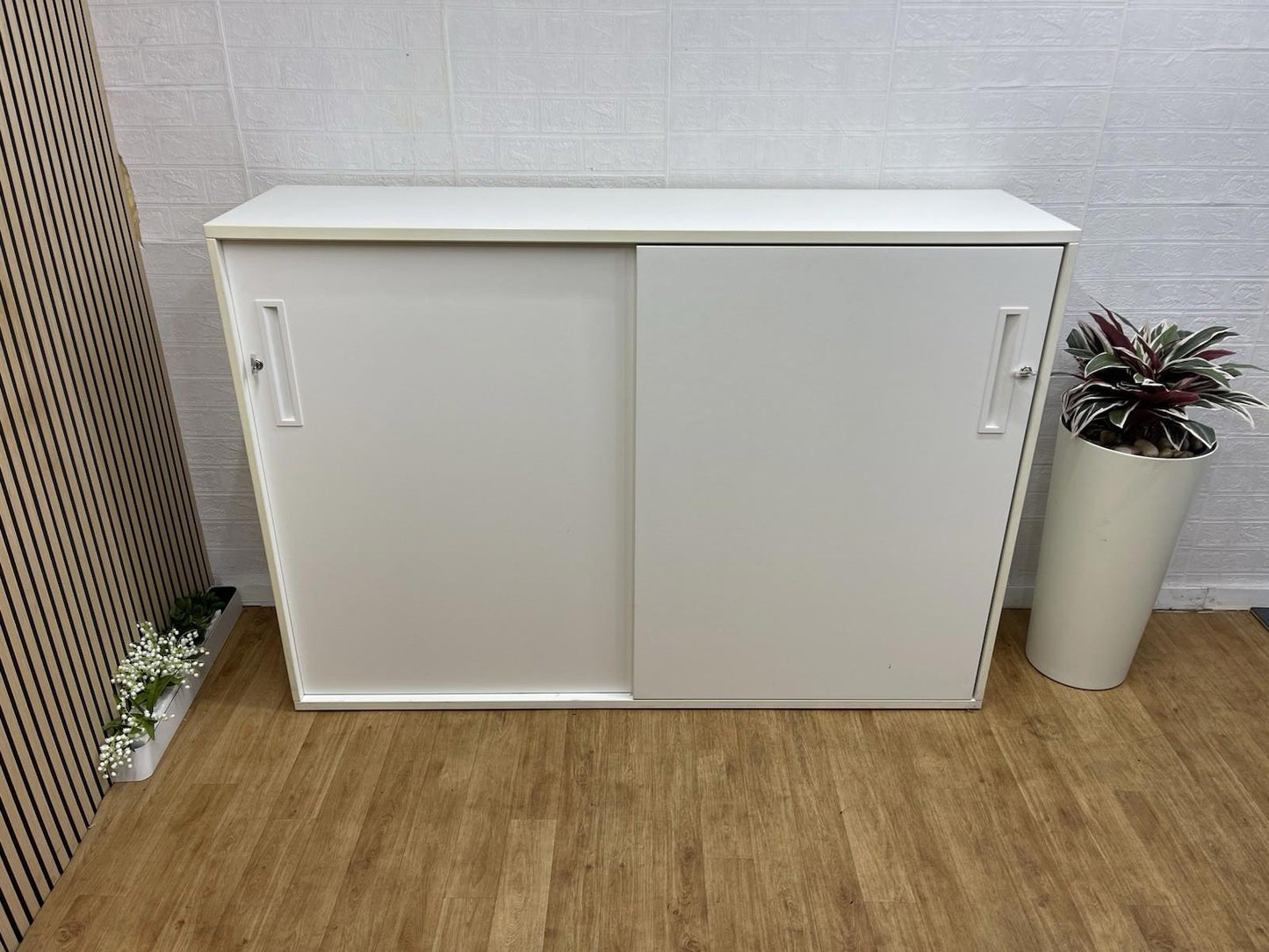 White Sliding Door Office Cupboard/ Cabinet - MANY AVAILABLE- CAN DELIVER