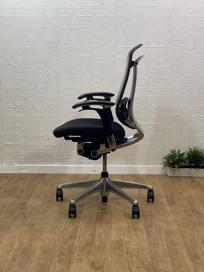 Okamura Contessa Seconda Office Chair   Polished Frame Fully Adjustable