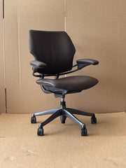 Humanscale Freedom Chair In Dark Chocolate Brown Leather (Rrp£39) UK Delivery