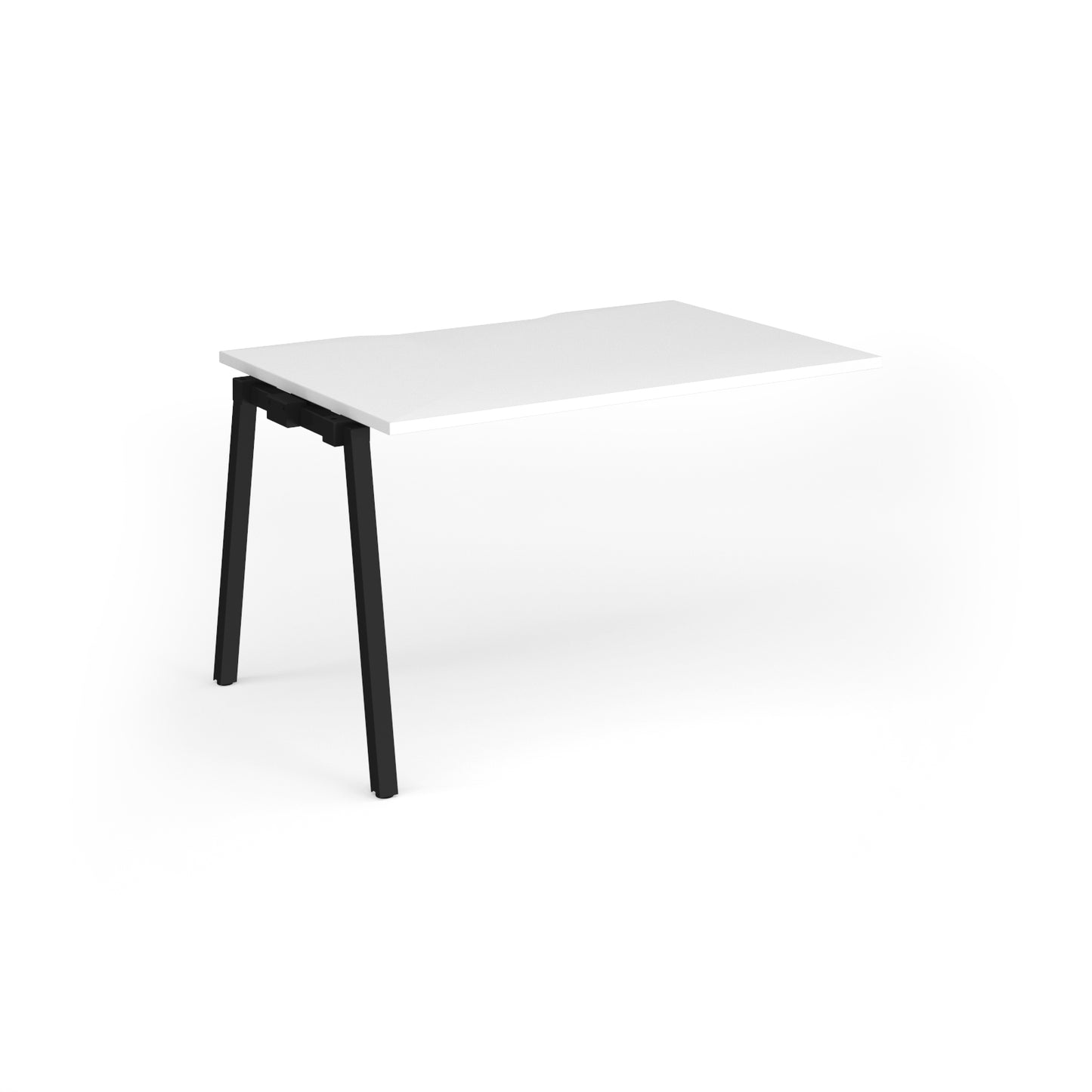 Connex Plus Angled Frame Single Add on Desk - ACO128-AB-K-WH