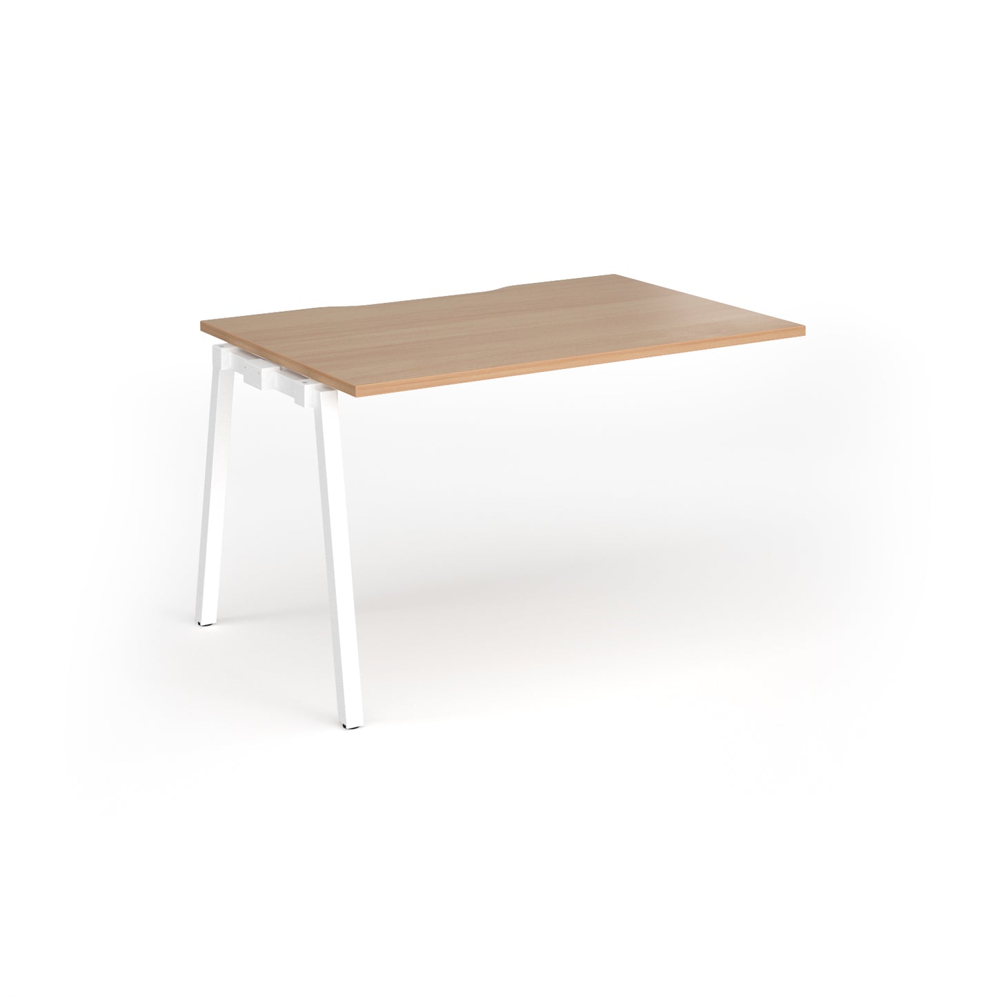 Connex Plus Angled Frame Single Add on Desk - ACO128-AB-WH-B
