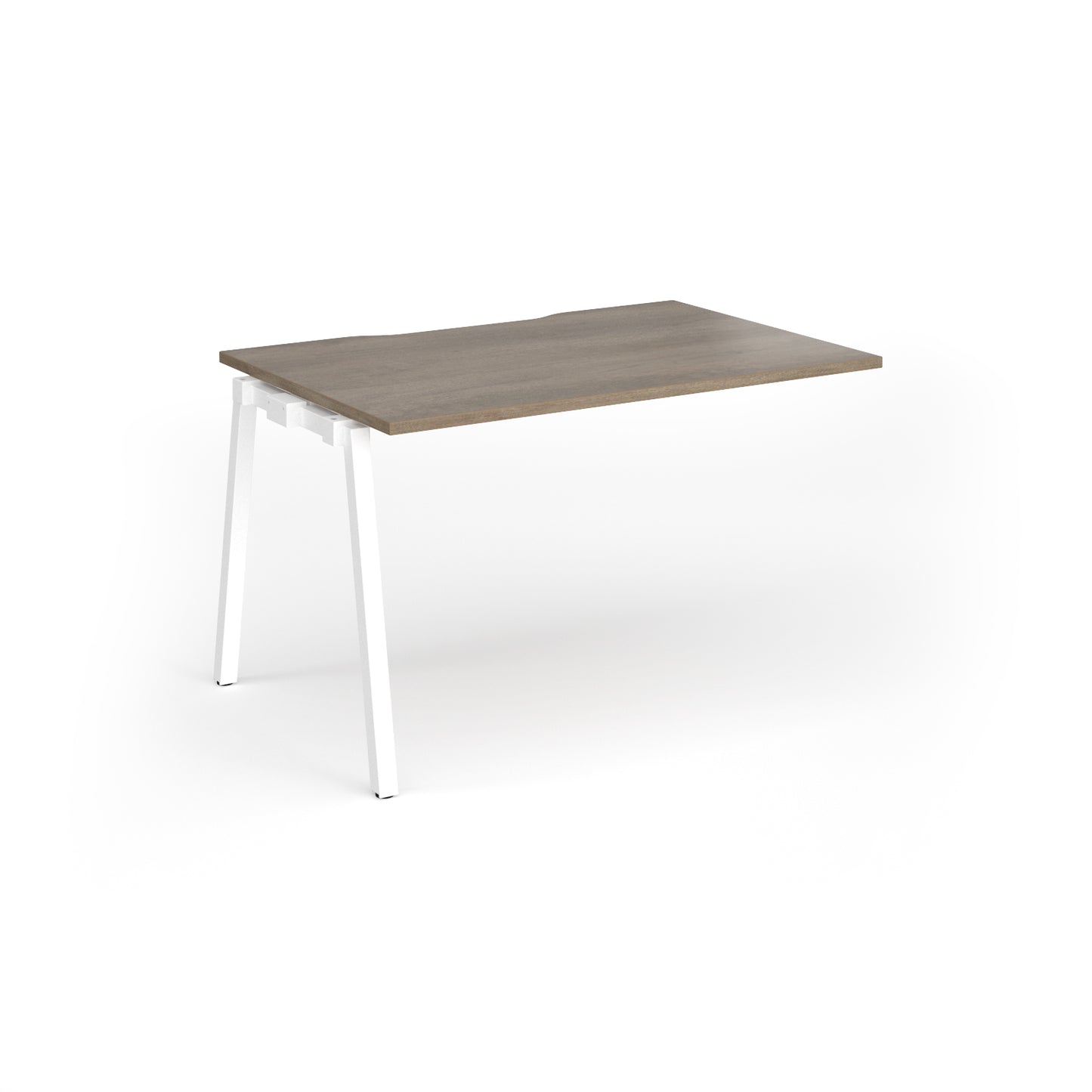 Connex Plus Angled Frame Single Add on Desk - ACO128-AB-WH-NO