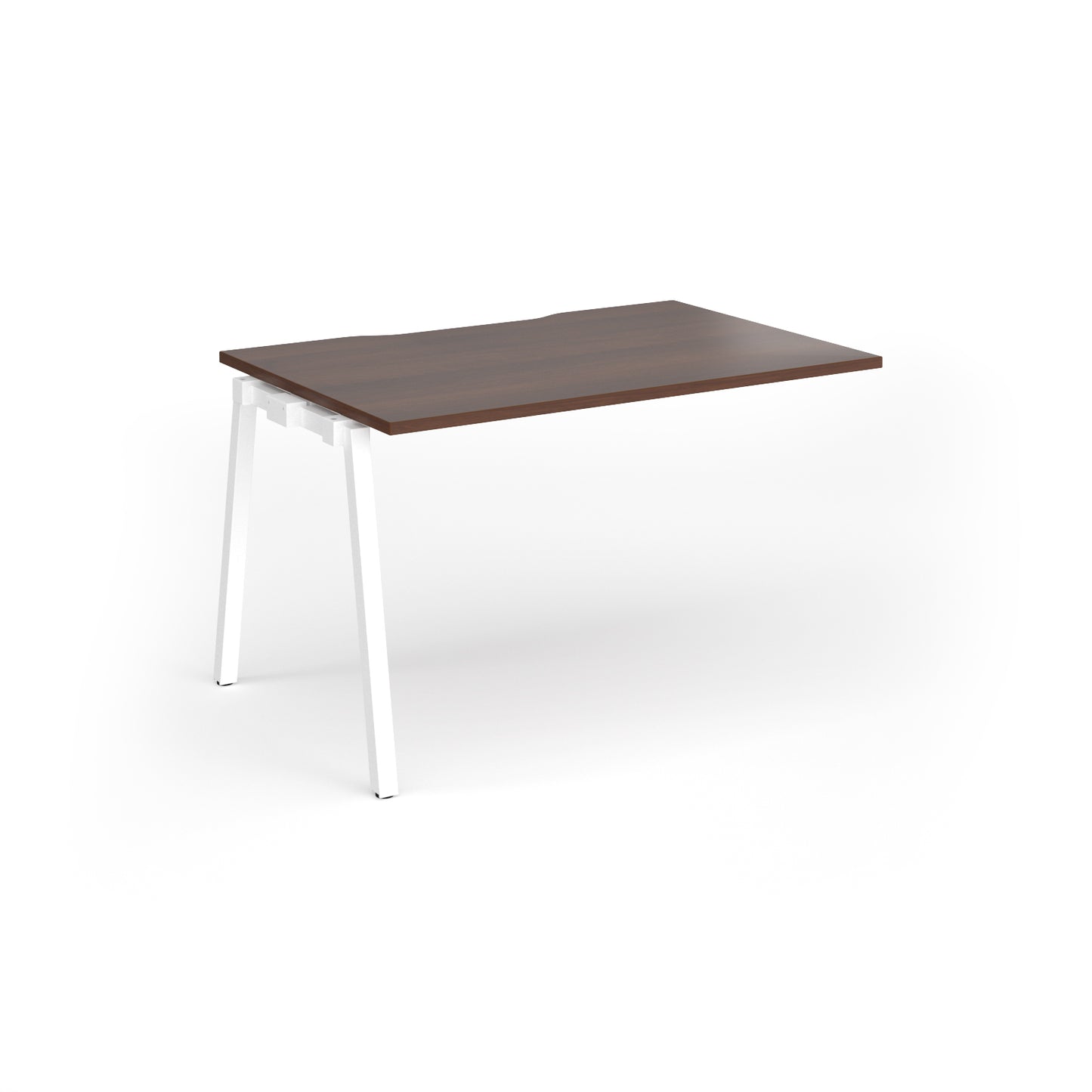Connex Plus Angled Frame Single Add on Desk - ACO128-AB-WH-W