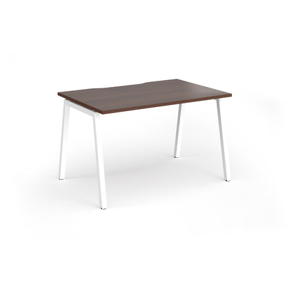 Connex Plus Angled Frame Single Desk - ACO128-WH-W