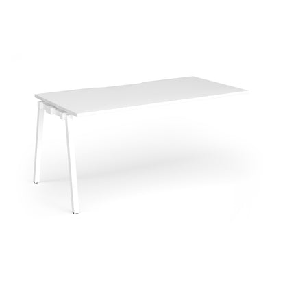 Connex Plus Angled Frame Single Add on Desk - ACO168-AB-WH-WH
