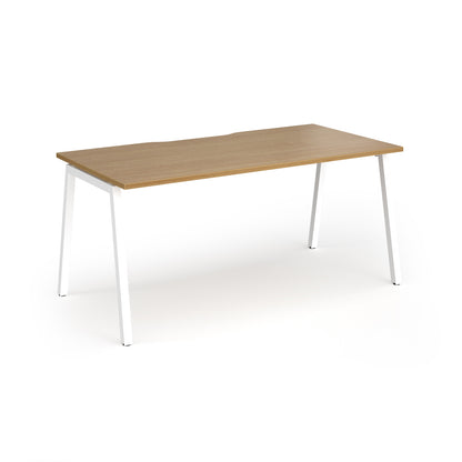 Connex Plus Angled Frame Single Desk - ACO168-WH-O