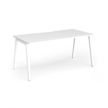 Connex Plus Angled Frame Single Desk - ACO168-WH-WH