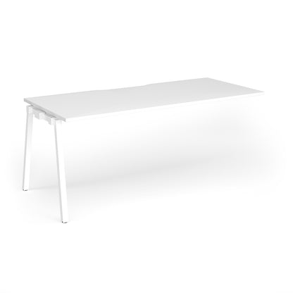Connex Plus Angled Frame Single Add on Desk - ACO188-AB-WH-WH