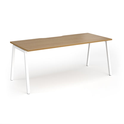 Connex Plus Angled Frame Single Desk - ACO188-WH-O