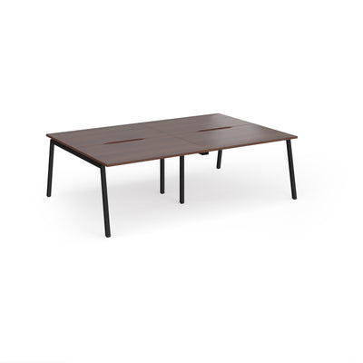 Connex Plus Angled Frame Double Back to Back Desks - ACO2416-K-W