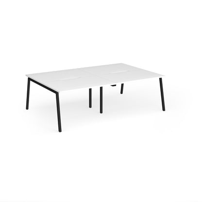 Connex Plus Angled Frame Double Back to Back Desks - ACO2416-K-WH