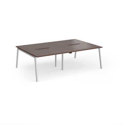 Connex Plus Angled Frame Double Back to Back Desks - ACO2416-S-W
