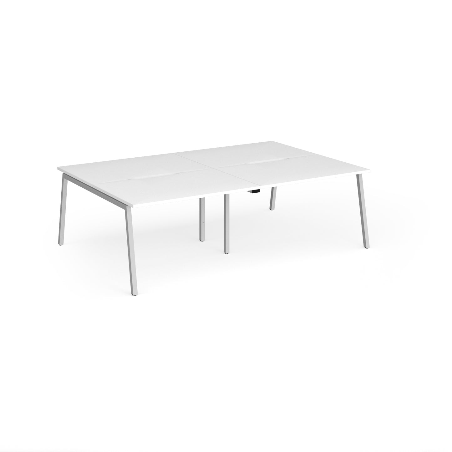 Connex Plus Angled Frame Double Back to Back Desks - ACO2416-S-WH
