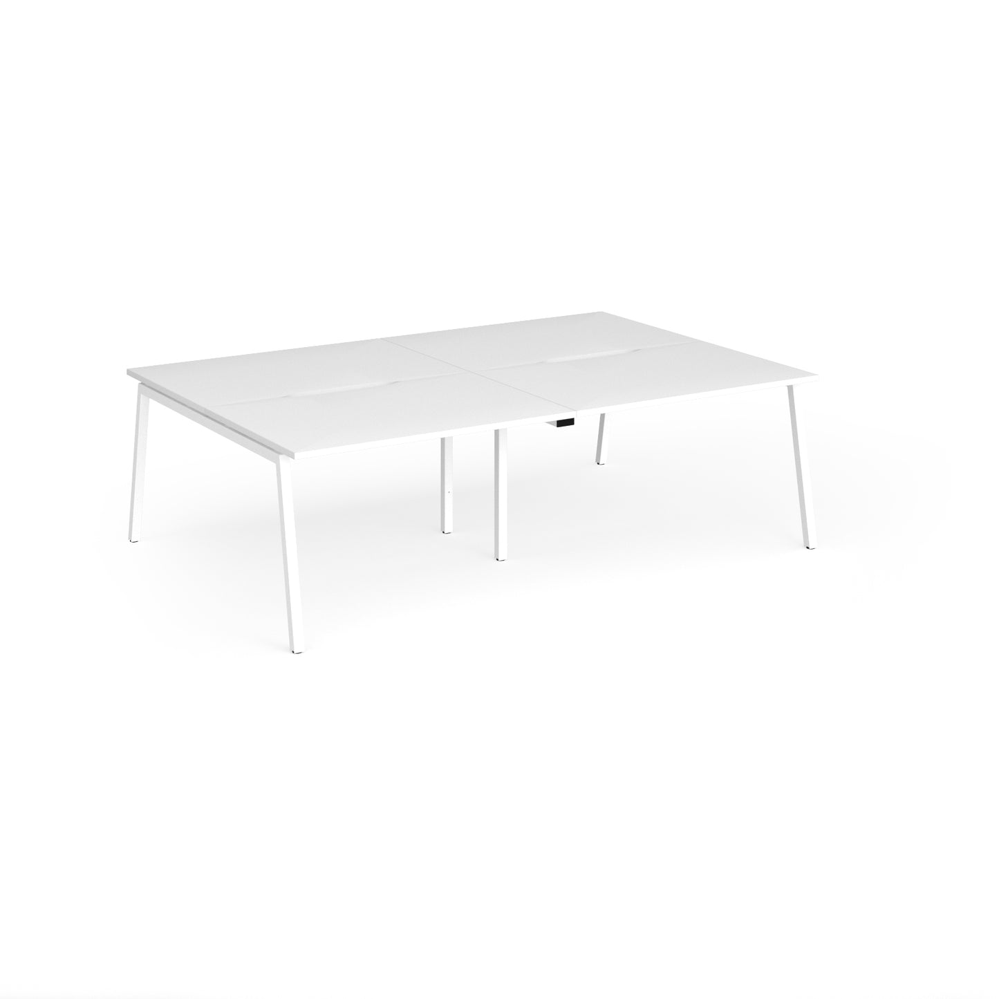 Connex Plus Angled Frame Double Back to Back Desks - ACO2416-WH-WH
