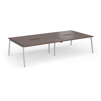 Connex Plus Angled Frame Double Back to Back Desks - ACO3216-S-W