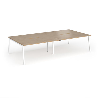 Connex Plus Angled Frame Double Back to Back Desks - ACO3216-WH-KO