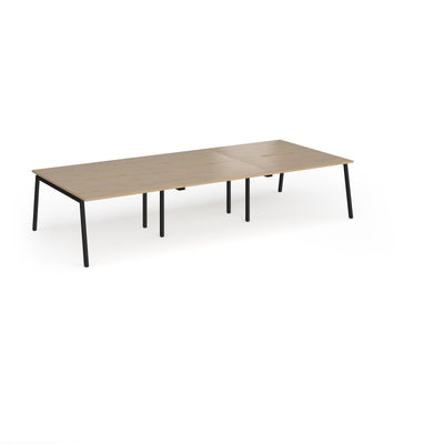 Connex Plus Angled Frame Triple Back to Back Desks - ACO3616-K-KO