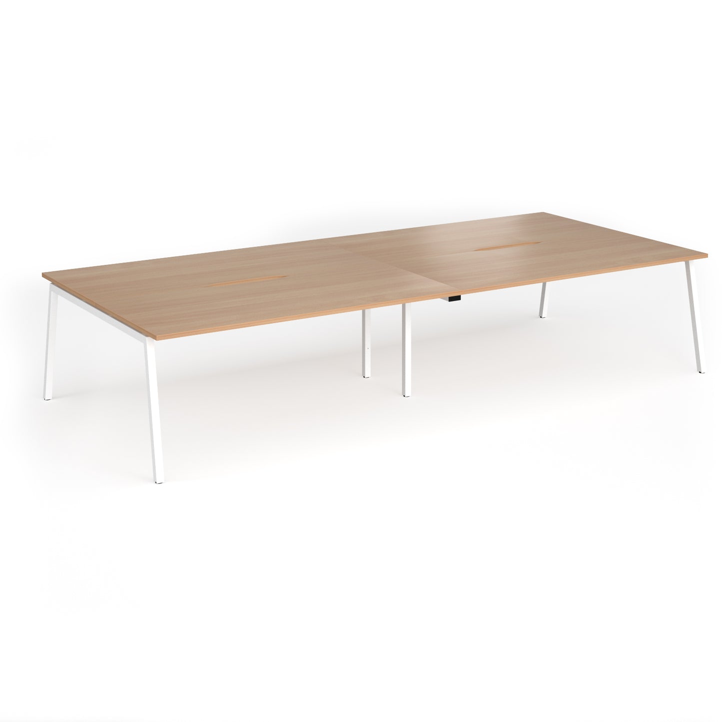 Connex Plus Angled Frame Double Back to Back Desks - ACO36L16-WH-B