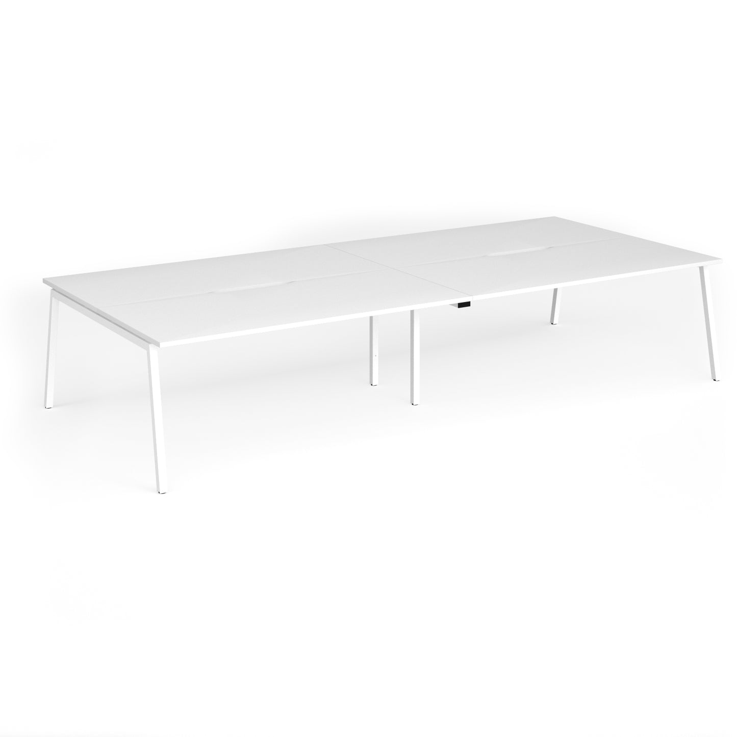Connex Plus Angled Frame Double Back to Back Desks - ACO36L16-WH-WH