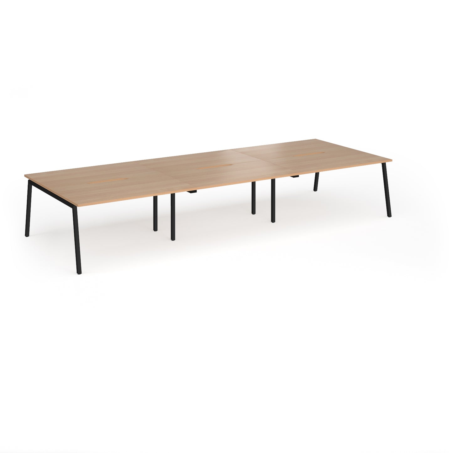 Connex Plus Angled Frame Triple Back to Back Desks - ACO4216-K-B