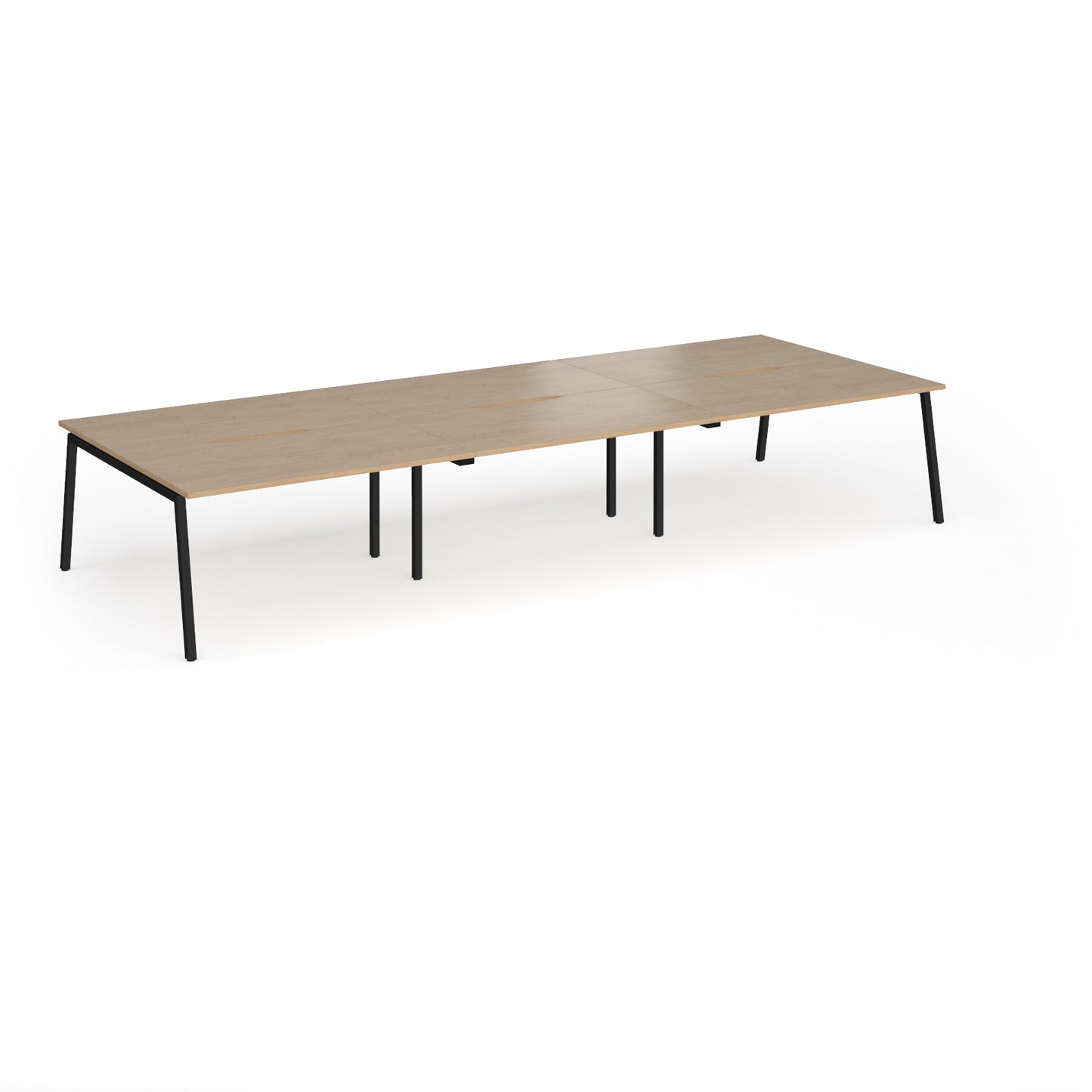Connex Plus Angled Frame Triple Back to Back Desks - ACO4216-K-KO