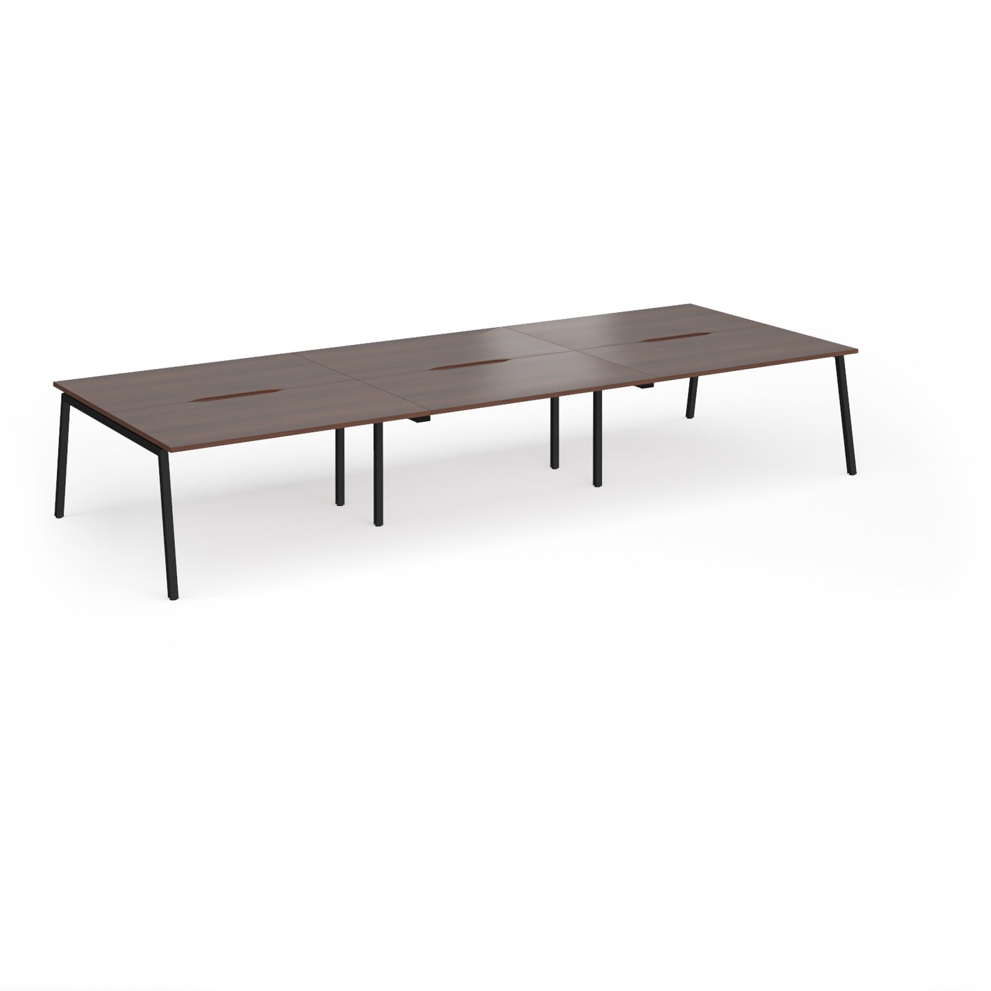 Connex Plus Angled Frame Triple Back to Back Desks - ACO4216-K-W