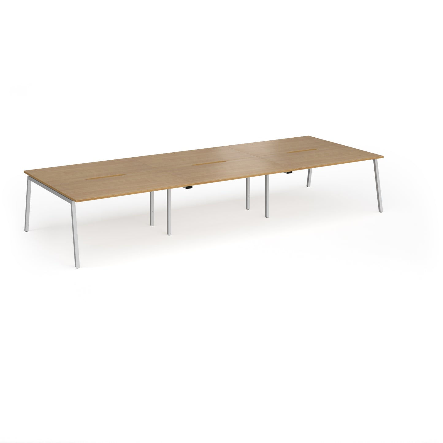 Connex Plus Angled Frame Triple Back to Back Desks - ACO4216-S-O