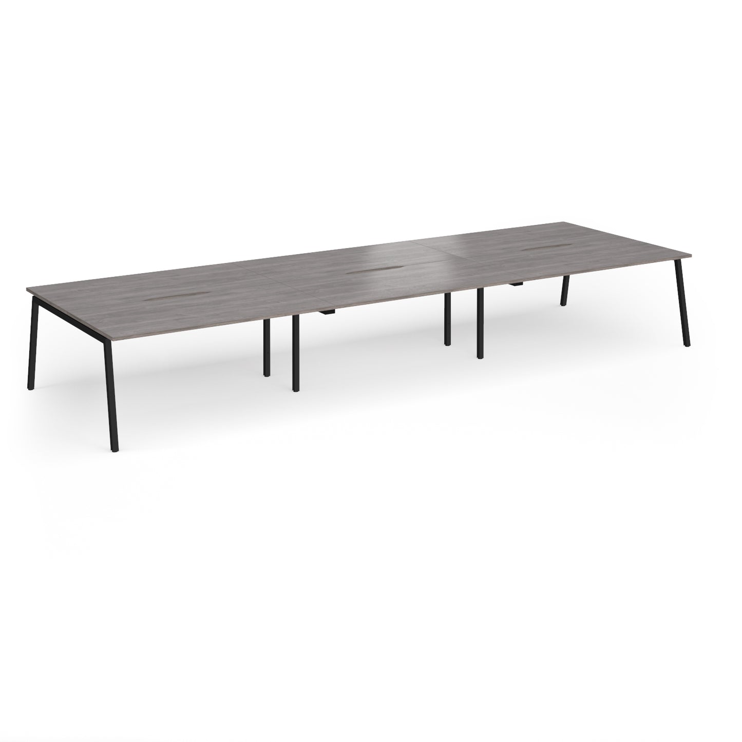 Connex Plus Angled Frame Triple Back to Back Desks - ACO4816-K-GO