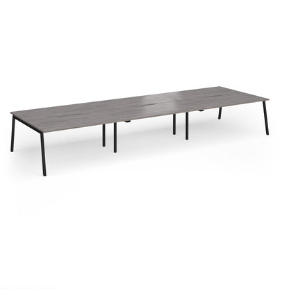 Connex Plus Angled Frame Triple Back to Back Desks - ACO4816-K-GO