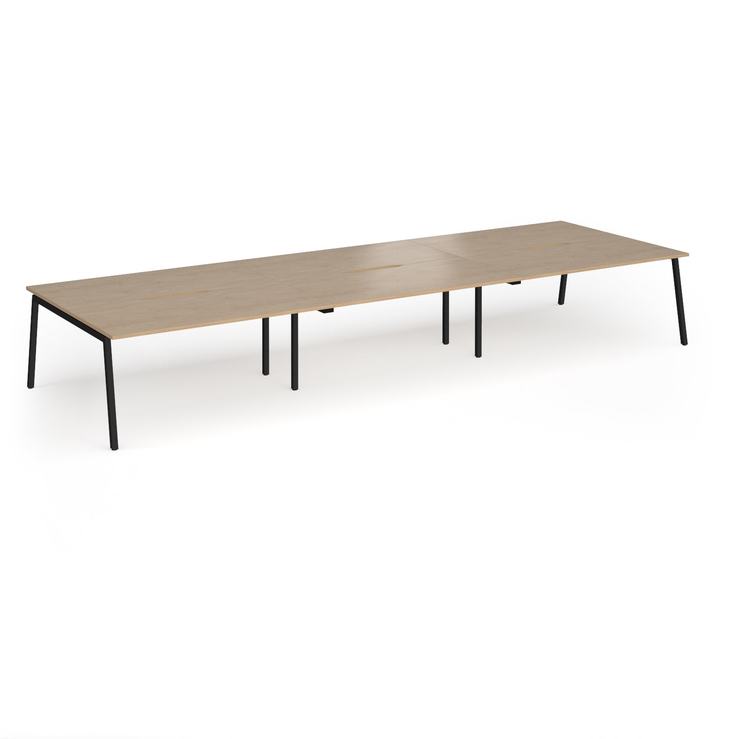 Connex Plus Angled Frame Triple Back to Back Desks - ACO4816-K-KO