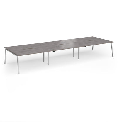 Connex Plus Angled Frame Triple Back to Back Desks - ACO4816-S-GO